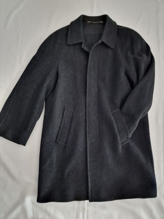 Płaszcz elegancki męski zimowy w prążki r. 46 164 cm