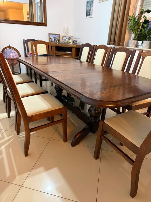 stół dębowy do salonu 220x90