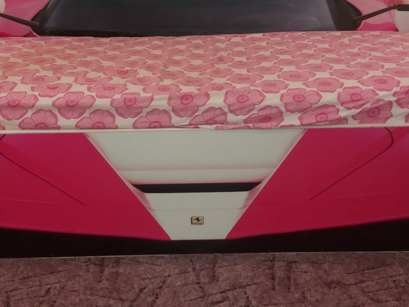 Кровать машинка розовая для девочки