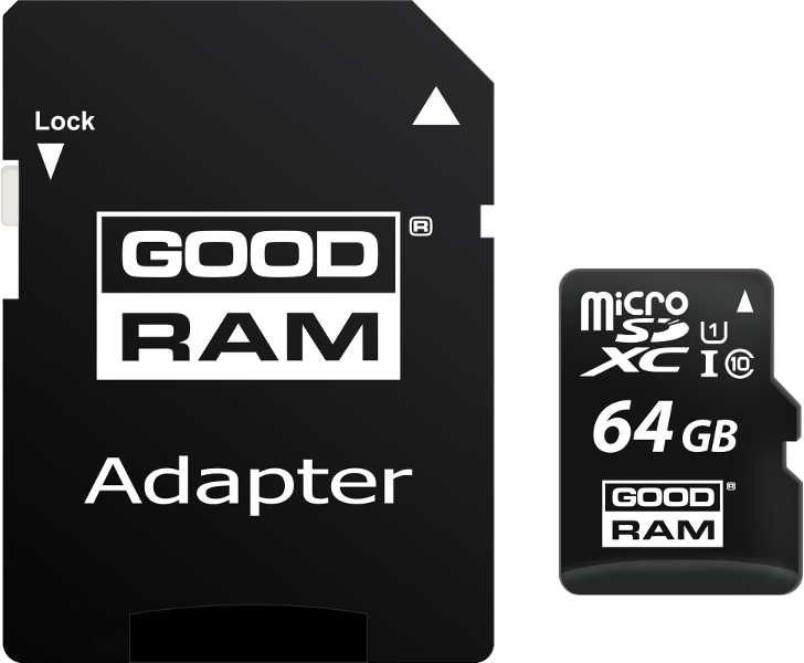 Karta Pamięci microSD GOODRAM CL10 64GB + ADAPTER 100MB Bełchatów