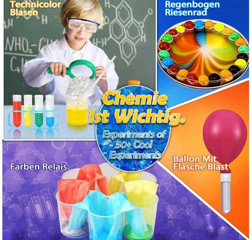 Zestaw Do Eksperymentów Laboratorium Małego Chemika Aimiffy Nauka