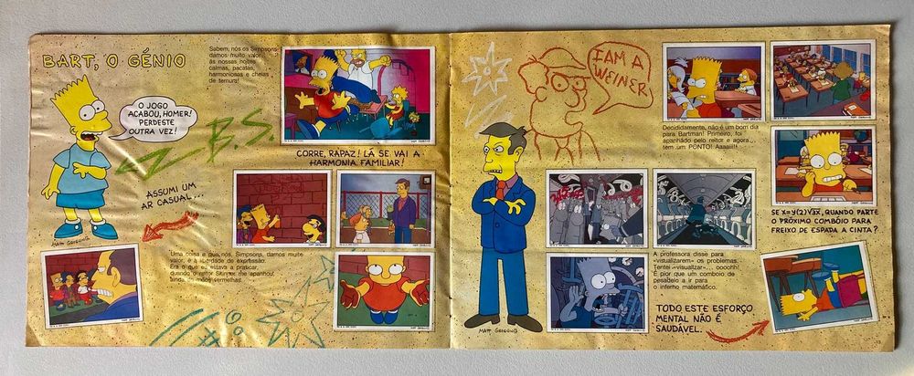 Caderneta de Cromos Antiga Panini - Os Simpsons [Completa]