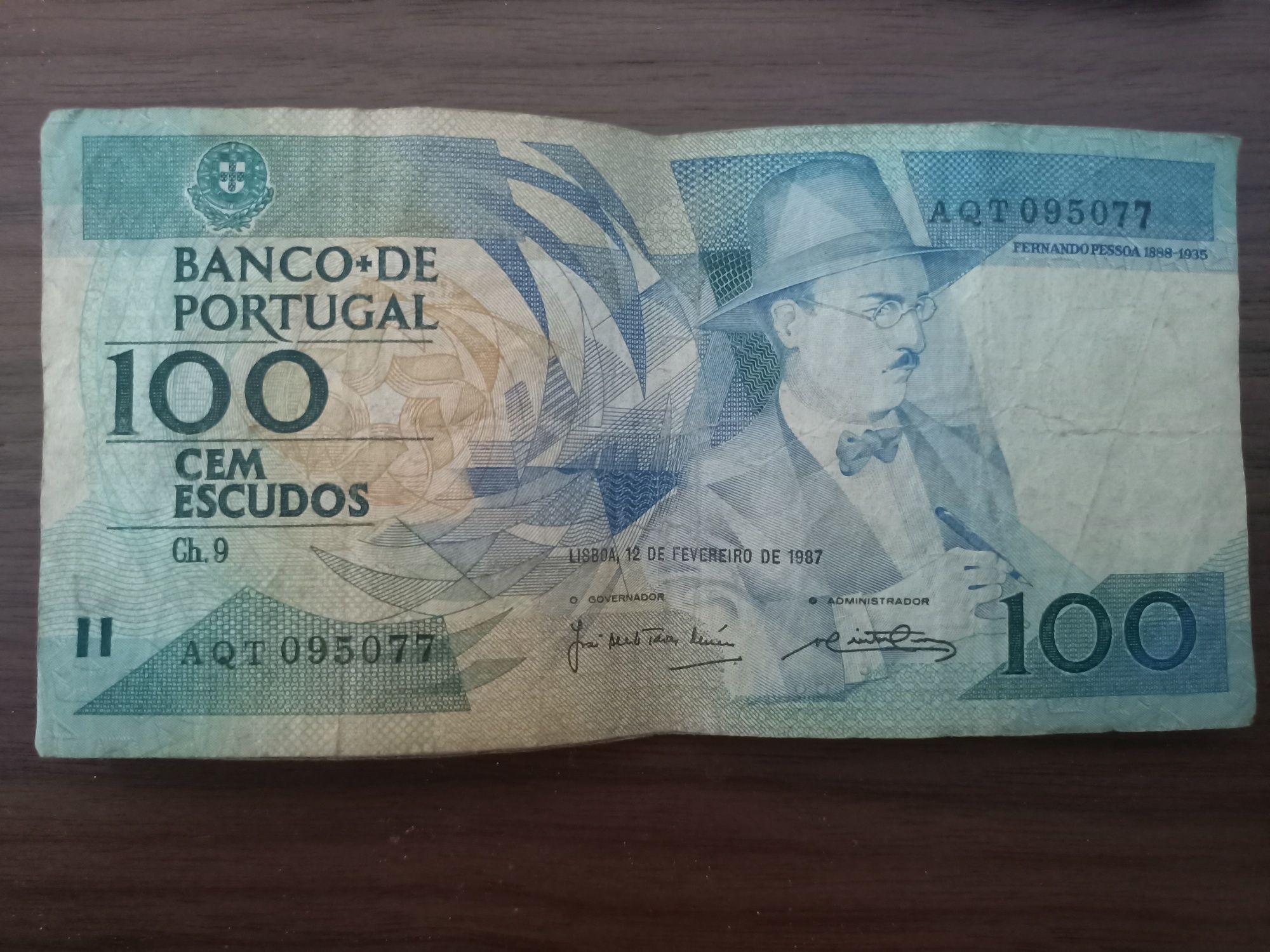 Notas de 100 escudos 1986/1987/1988
