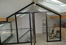 Ścianka loft czarna