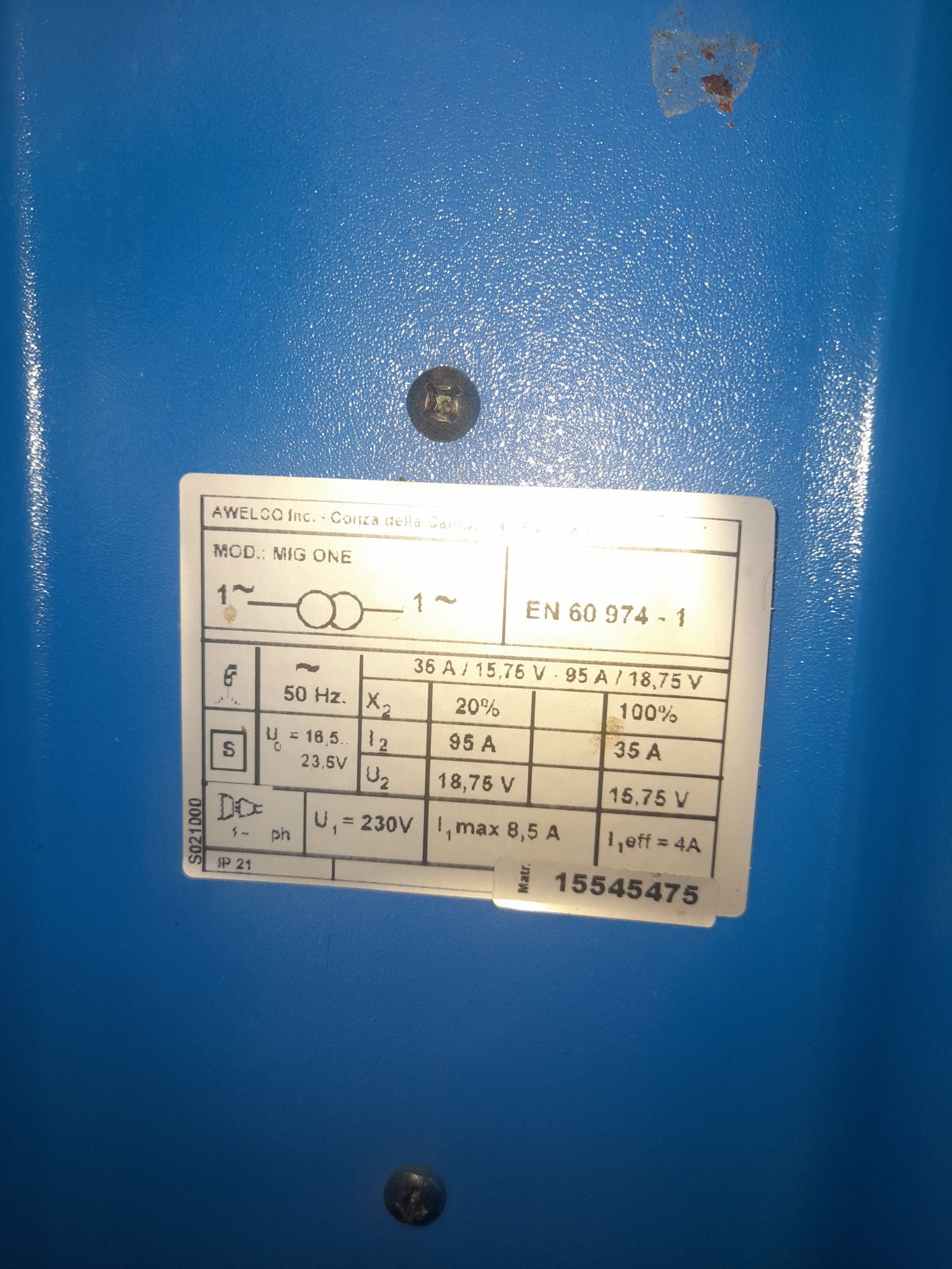Máquina soldar Mig Awelco