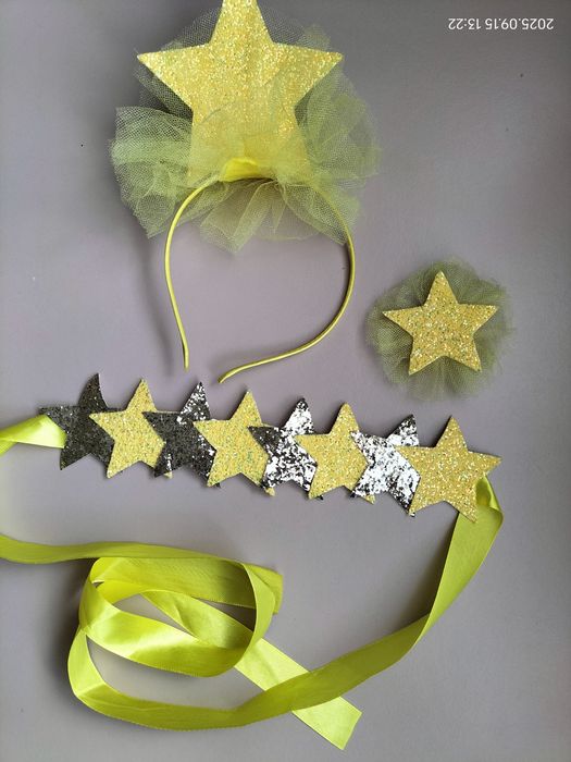 аксесуари для зірочки: обруч зірки, пояс, бутоньєрка на вік 3-4 роки