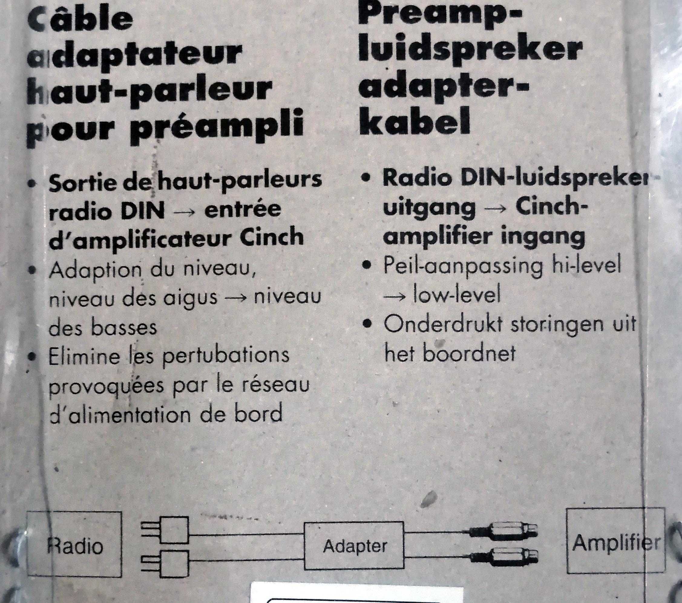 Adapter stare głośnikowe wtyki 2 Piny na Cinch