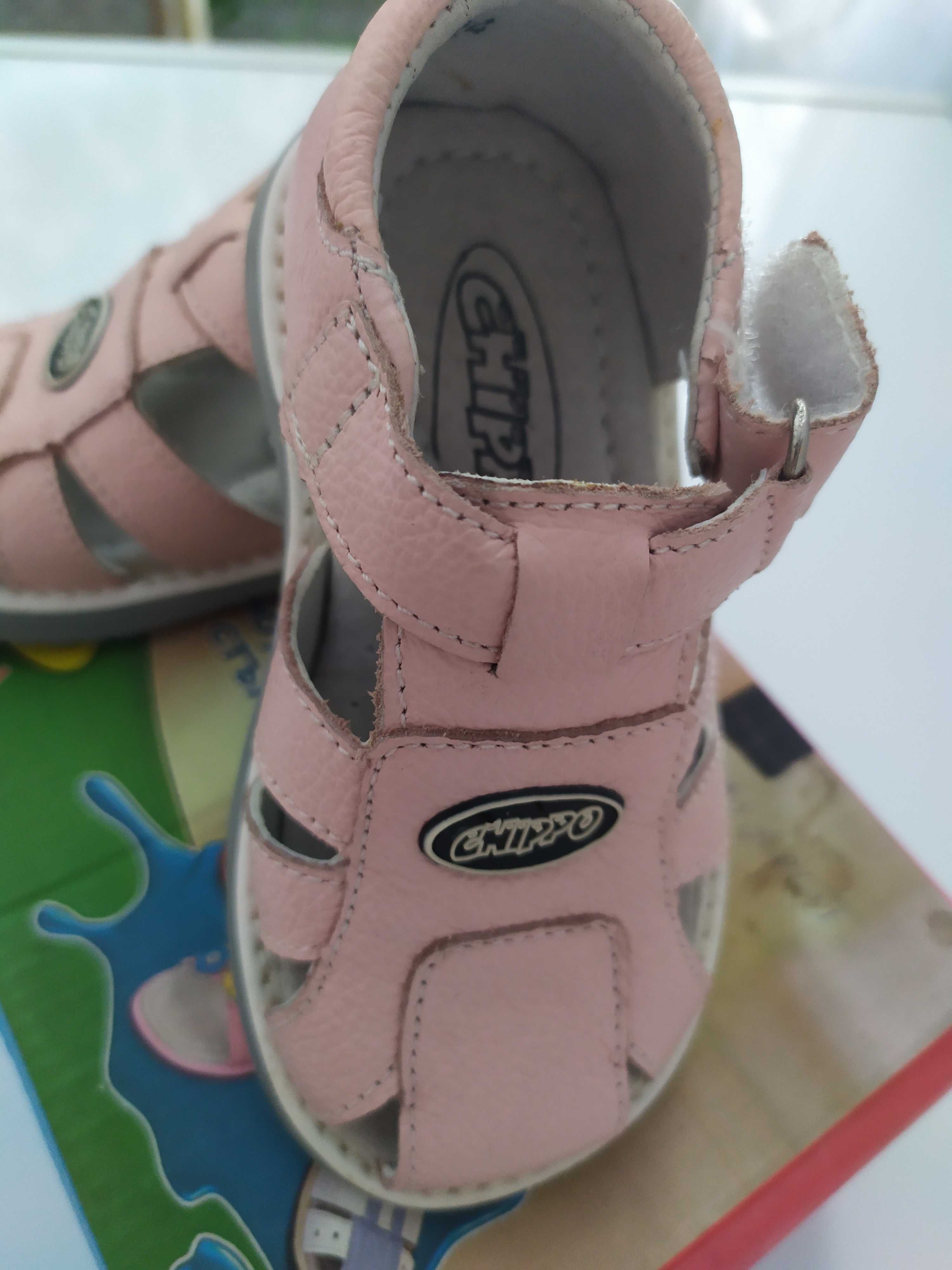 Кожаные сандали босоножки на девочку детские