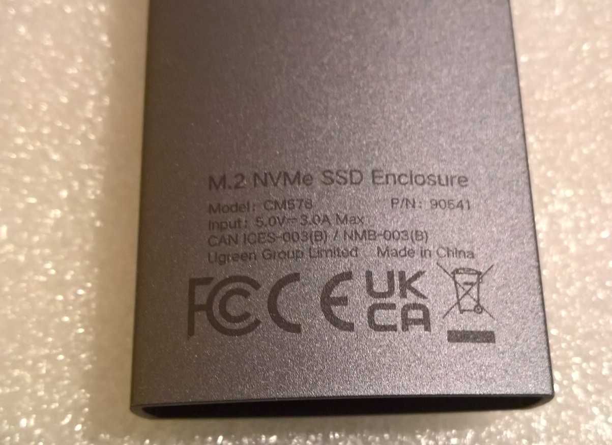 Obudowa SSD NVMe UGREEN CM578 M.2 NVMe 10 Gbps