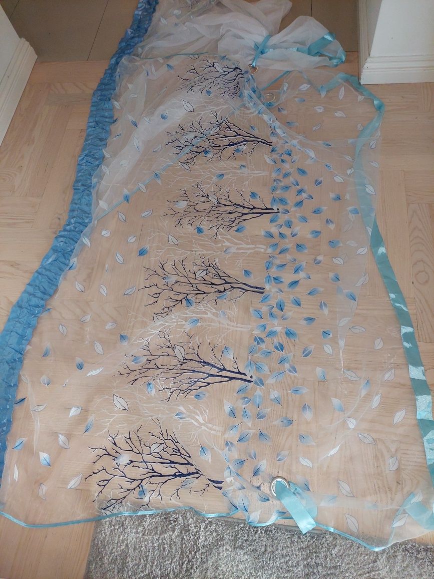 140×350 firanka piękny wzór  regulowana