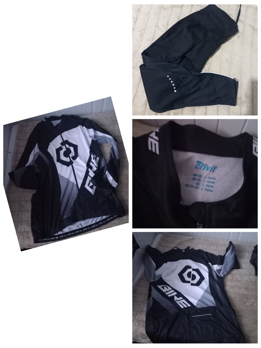 Zestaw odzieży na rower r.L ,bluza I legginsy z wkładką