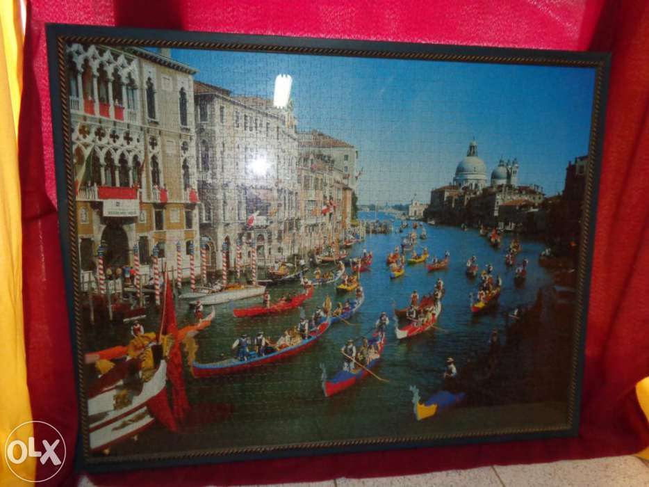 Quadro em Puzzle Barcos de Veneza