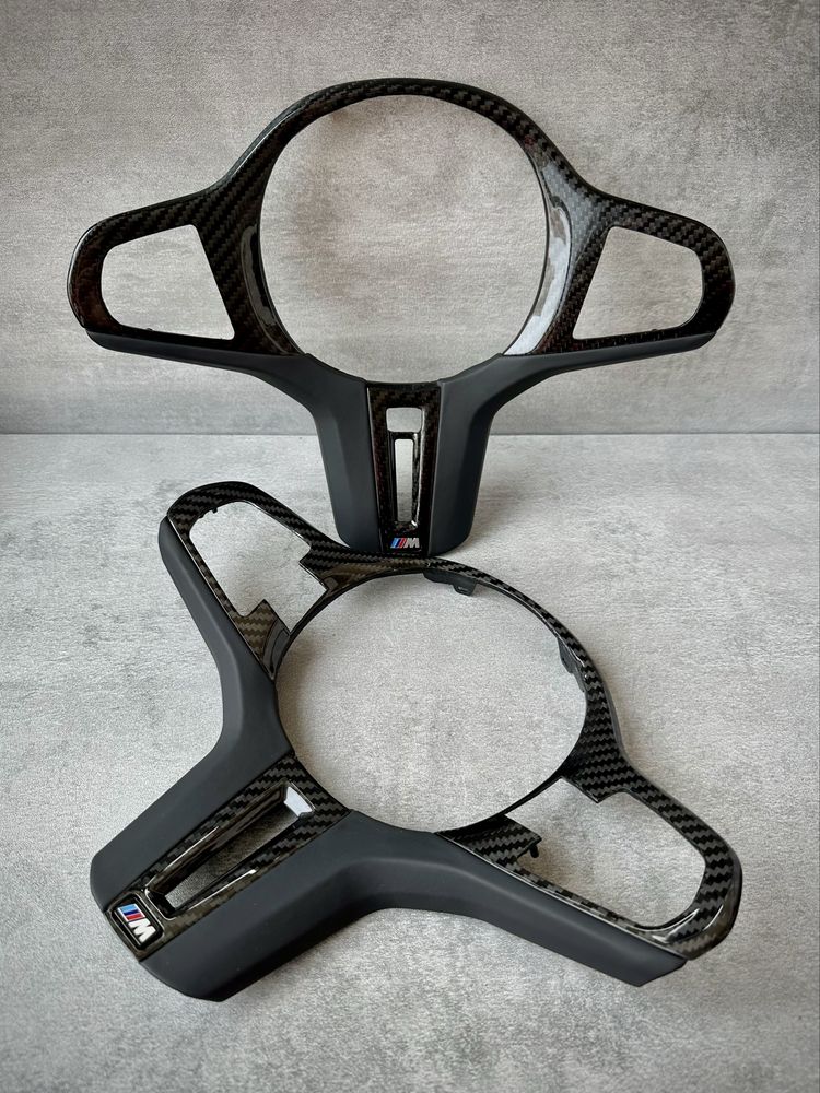 Кнопки м1 м2, накладка, лепестки карбон М руль BMW G20 G30 G05 G03 G07