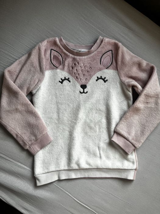 Ciepła bluza H&M z jelonkiem rozmiar 122/128