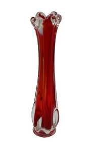 Wazon Murano Red Art Glass Bud Vase b4/022559