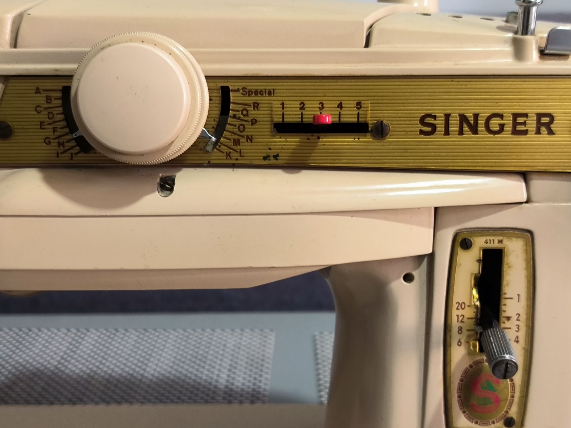 Швейна машина Singer 411 шкіра меблі швейная машинка