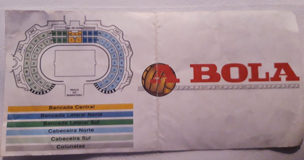 Ingresso - Final Taça de Portugal Porto-Sporting Ano 2000