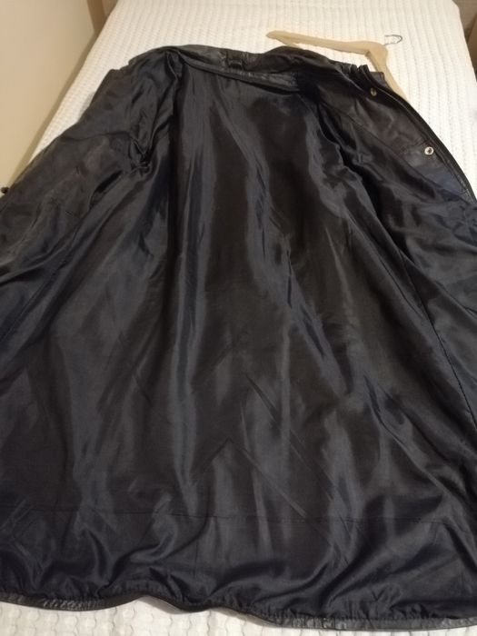 Damski płaszcz skórzany