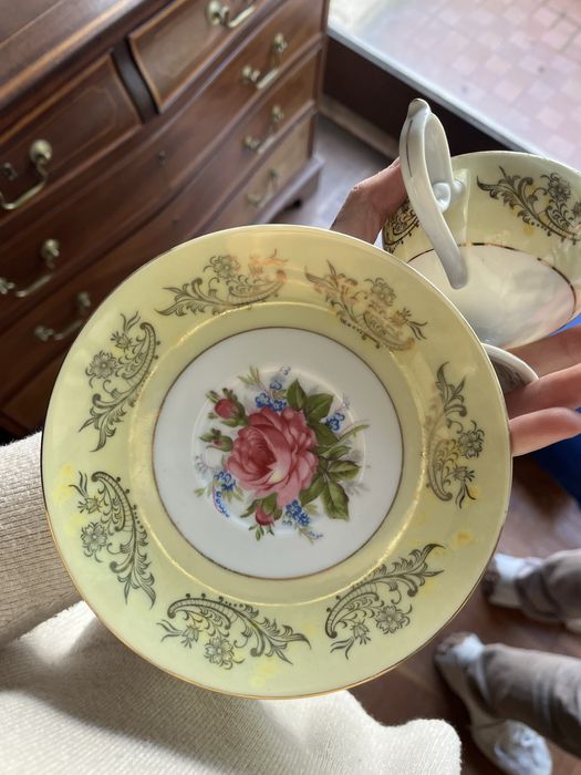 Chávena e prato Vintage