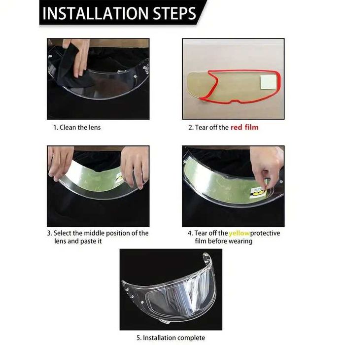 Пінлок універсальний Soman для мотошолома — антифог Pinlock для візора