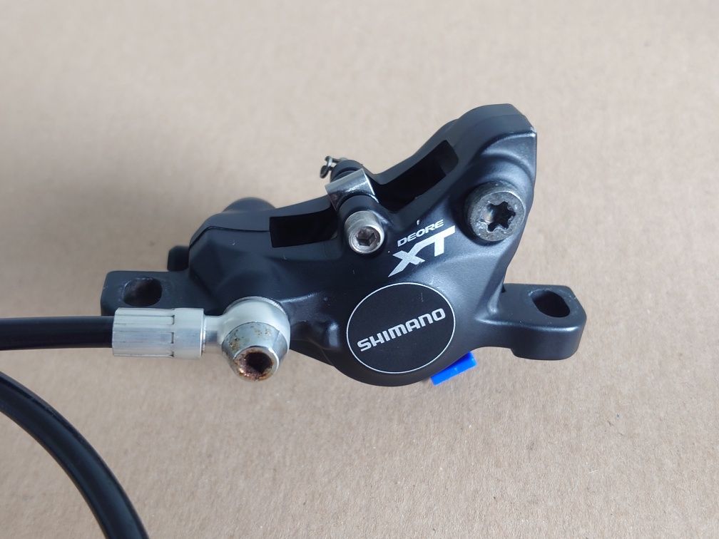 Hamulce hydrauliczne tarczowe Shimano Deore XT M785 komplet P+T
