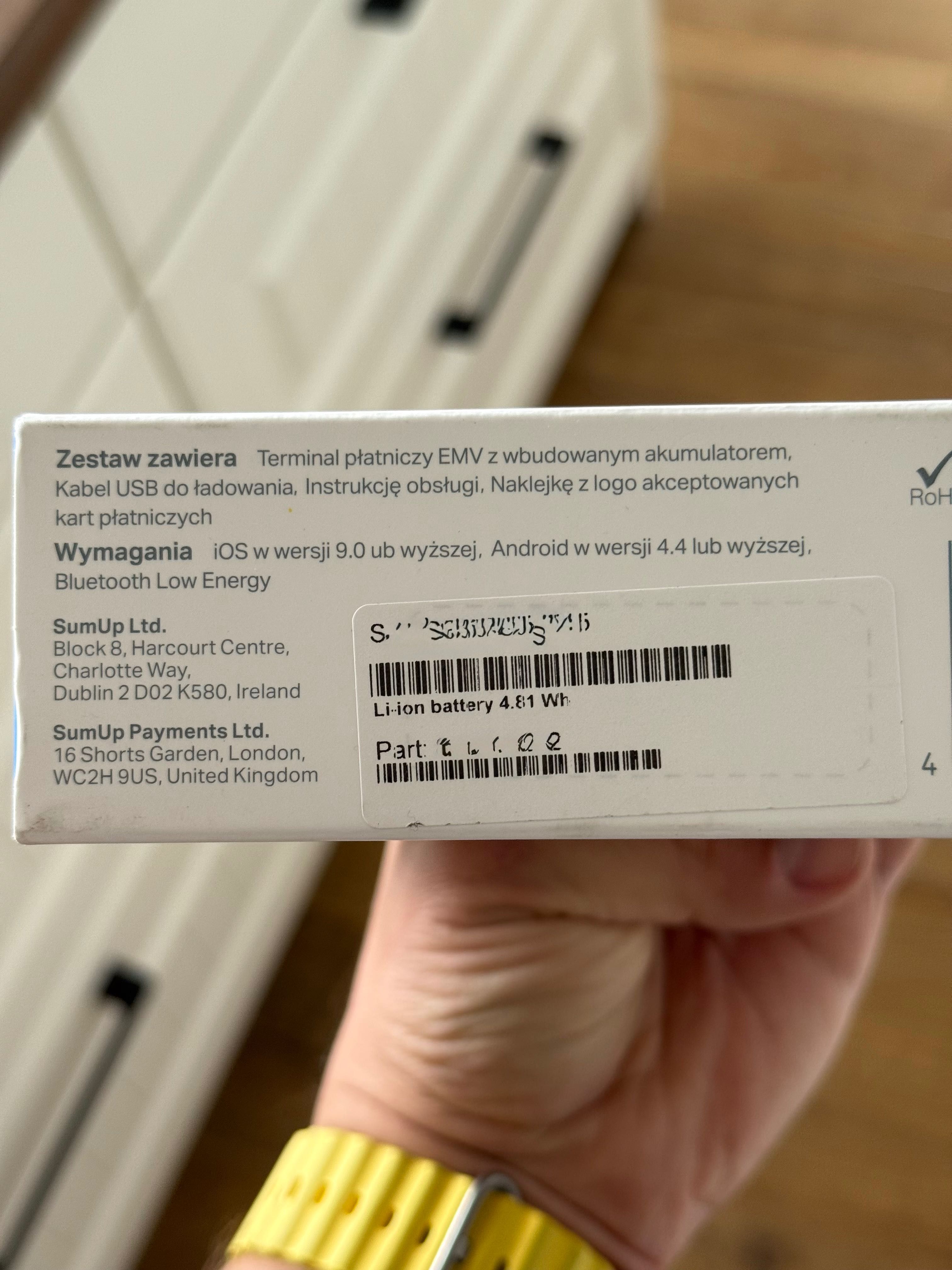 Terminal do płatności kartą Sumup Bluetooth