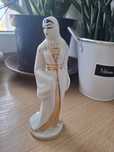 Porcelanowa Figurka.Panna,dama z Porcelany Połonne.PRL,ZSRR
