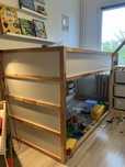 Łóżko pietrowe Ikea Kura 200x90