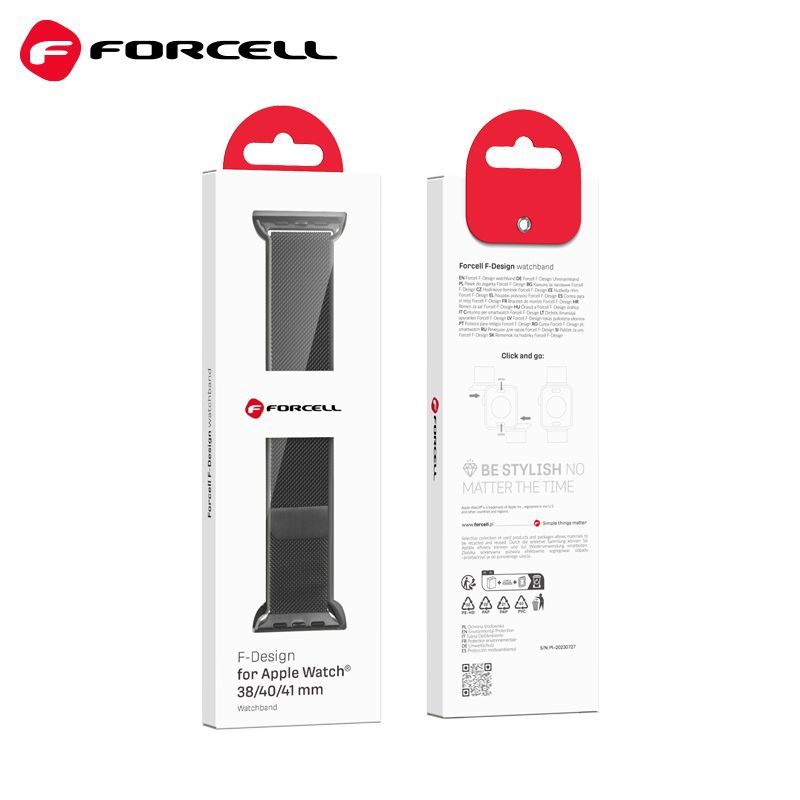 Pasek Forcell Fa03 Do Apple Watch 38/40/41Mm Czarna