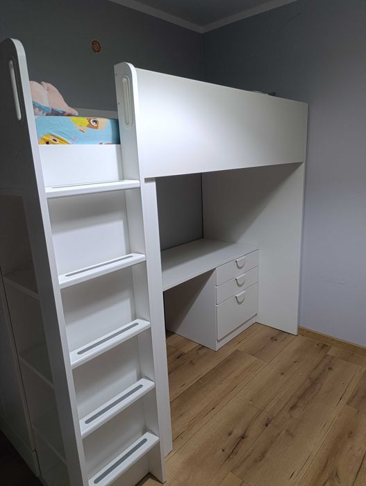 Łóżko piętrowe z biurkiem Ikea stan bardzo dobry