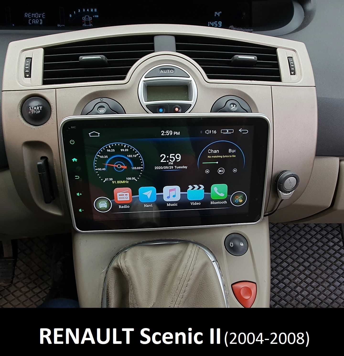 Rádio 1DIN (4/32GB) • 10.1" Rotativo • ANDROID • GPS • Apple CarPlay