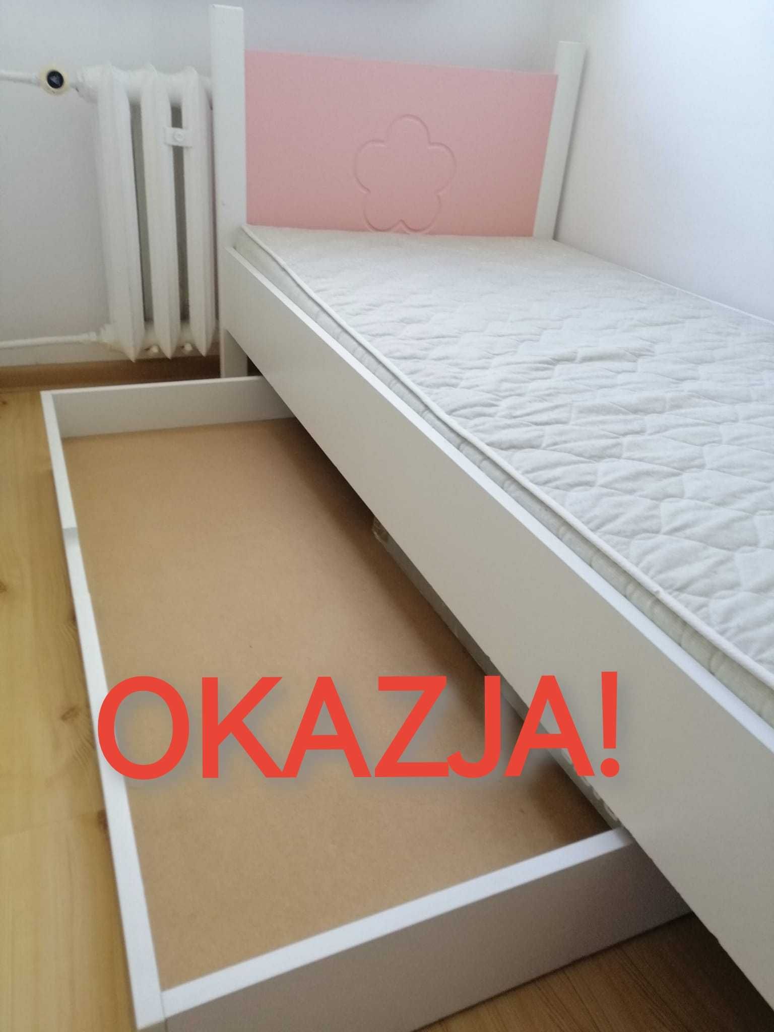 Łóżko jednoosobowe dziecięce tapczan + materac 80x180 + szuflada