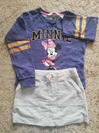 Bluza h&m myszka Mickey i spódniczka 6-7 lat 122