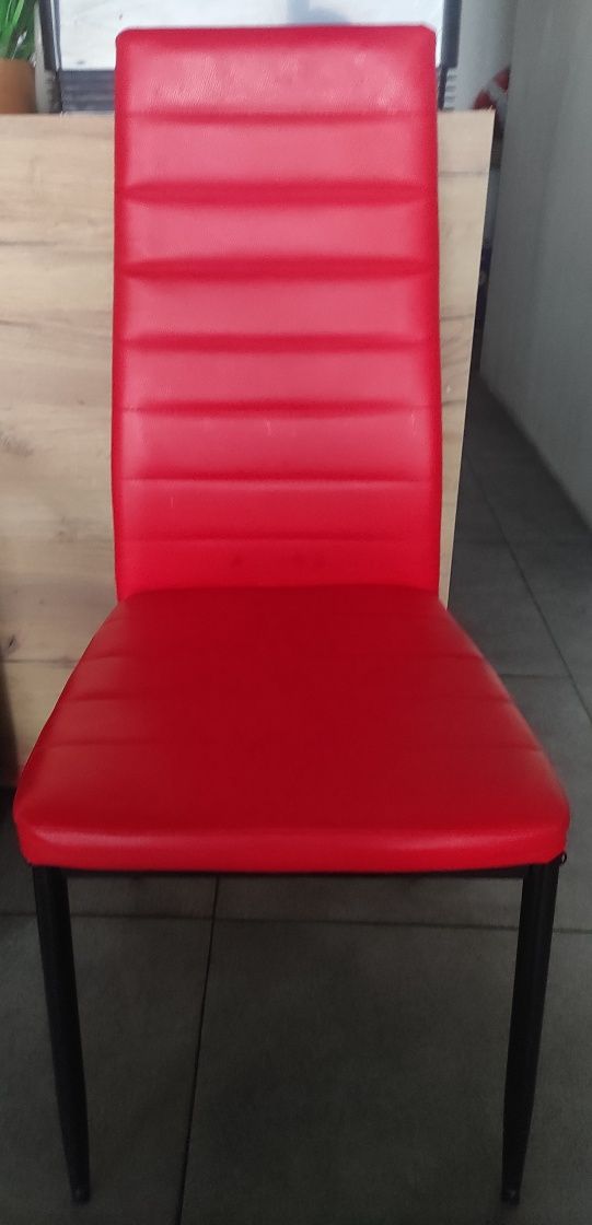 Krzesło czerwone eko skóra 12 szt.