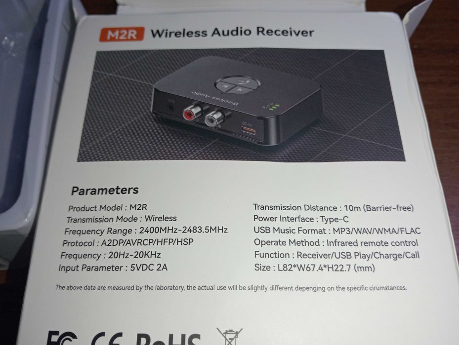 M2R Bluetooth 6.0 Аудиоприемник RCA 3,5 мм AUX USB