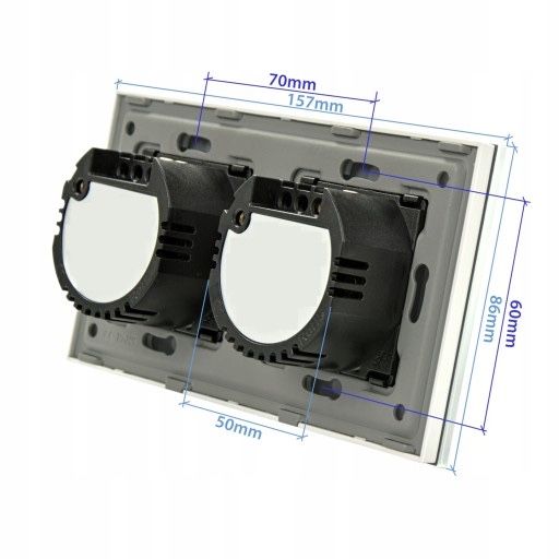 włączniki dotykowe szklane wifi bez n tuya smart life biały