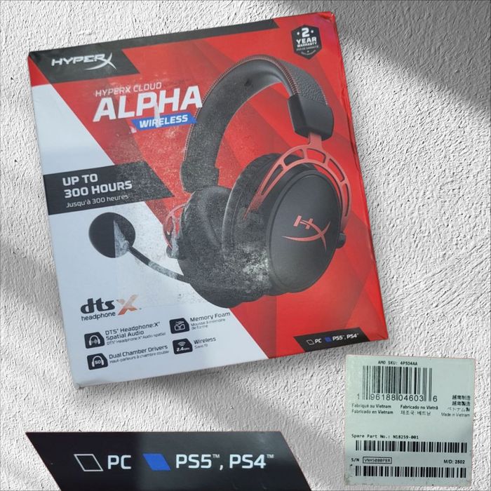 Навушники - гарнітура HyperX Cloud Alpha Wireless (4P5D4AA) бездротова