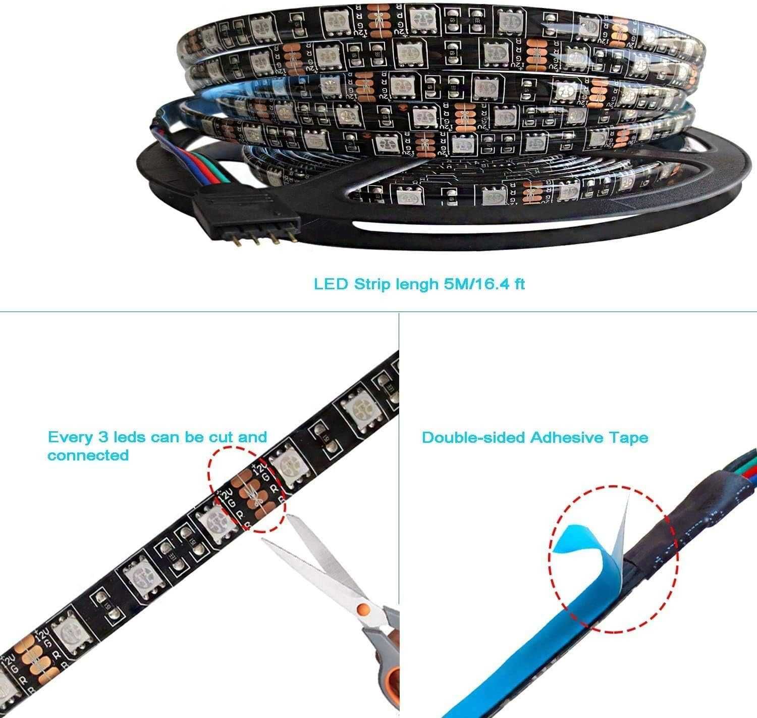 Taśma LED Wielokolorowa RGB IP65 300 diod - 5m - Tesfish
