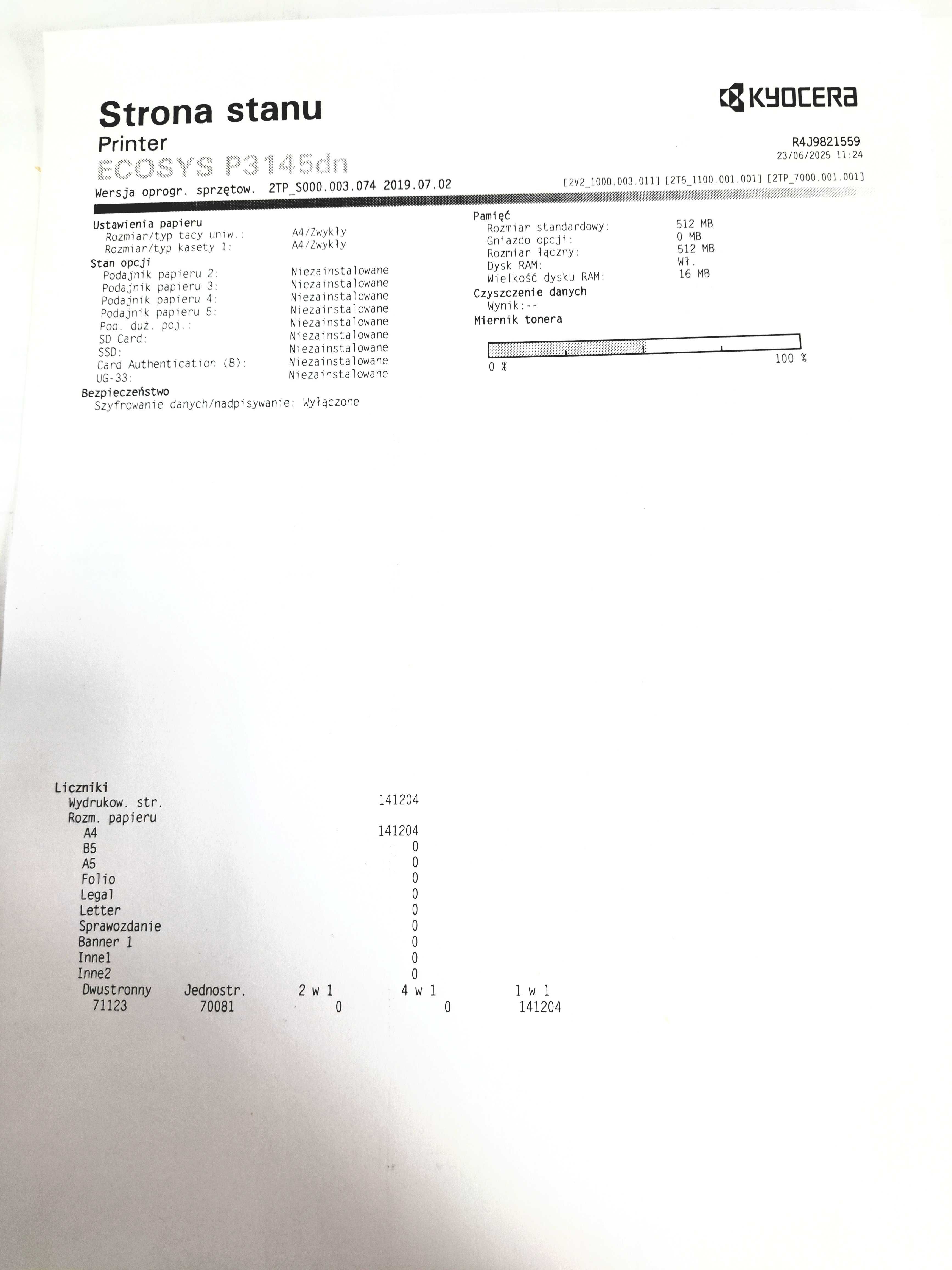 Drukarka laserowa Kyocera ECOSYS P3145dn