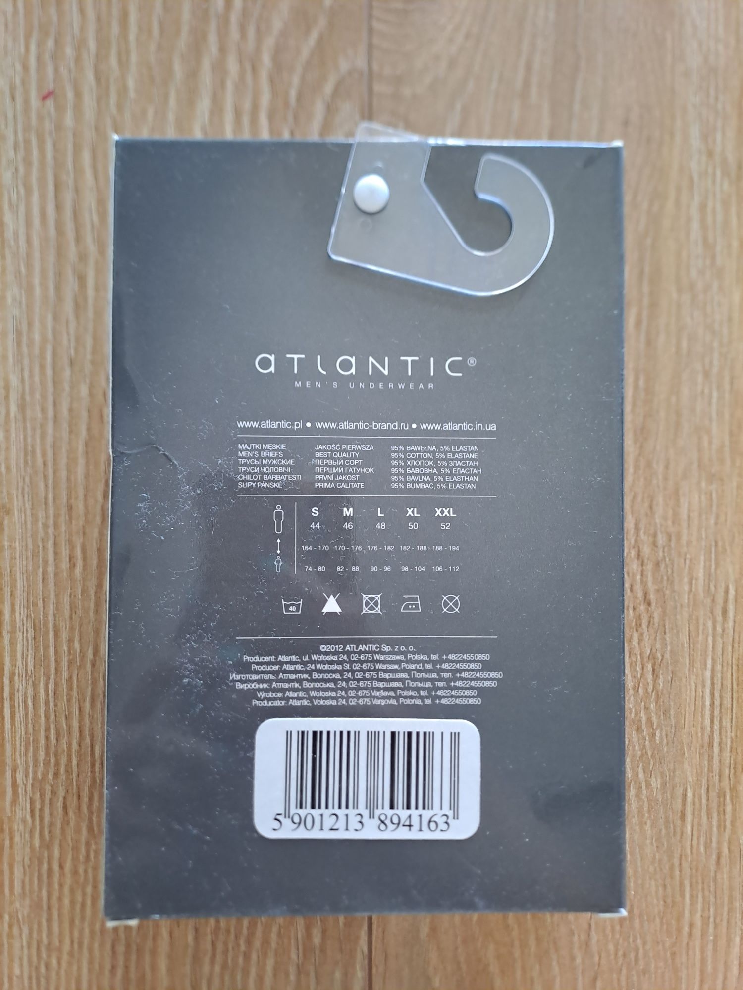 2+1 Slipy męskie Atlantic, rozmiar S, 2PACK, low rise mini