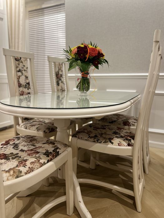 Stół biały do salonu 150 cm, rozkladany