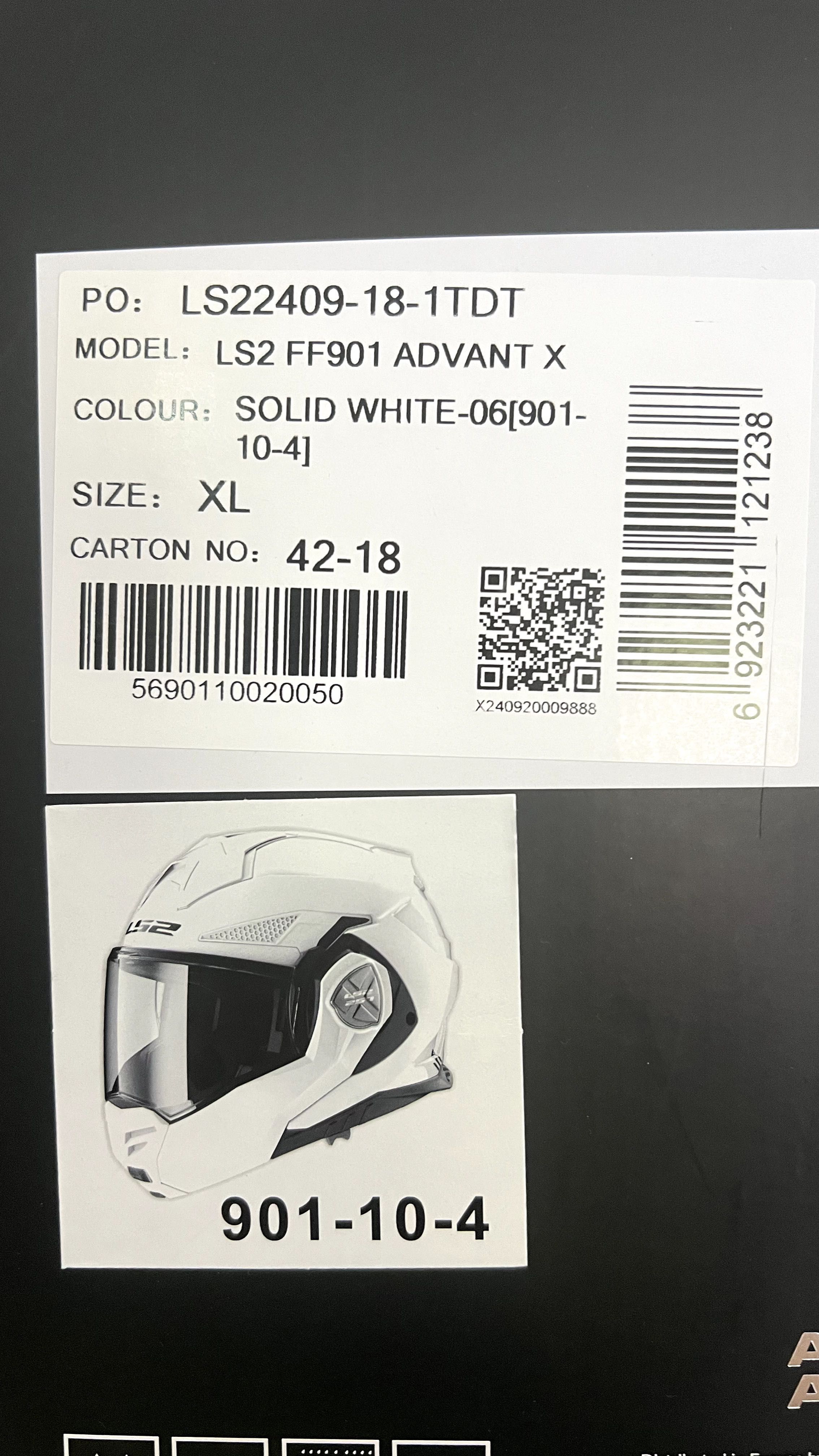 Kask LS2 ADVANT X BIAŁY rozmiar XL + Interkom CARDO Spirit HD