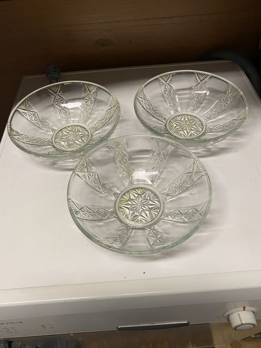 3 misy kryształowe 22,5 x 7,5 cm