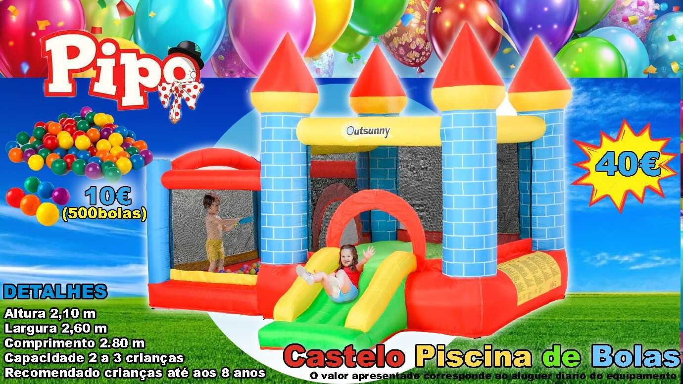 Alugo Insuflável, trampolim e mascotes low cost para animar a festa
