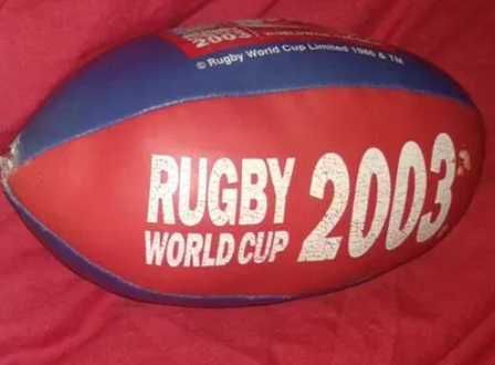 спорт коллекция мяч регби мягконабивной rugby world cup 2003 coca cola