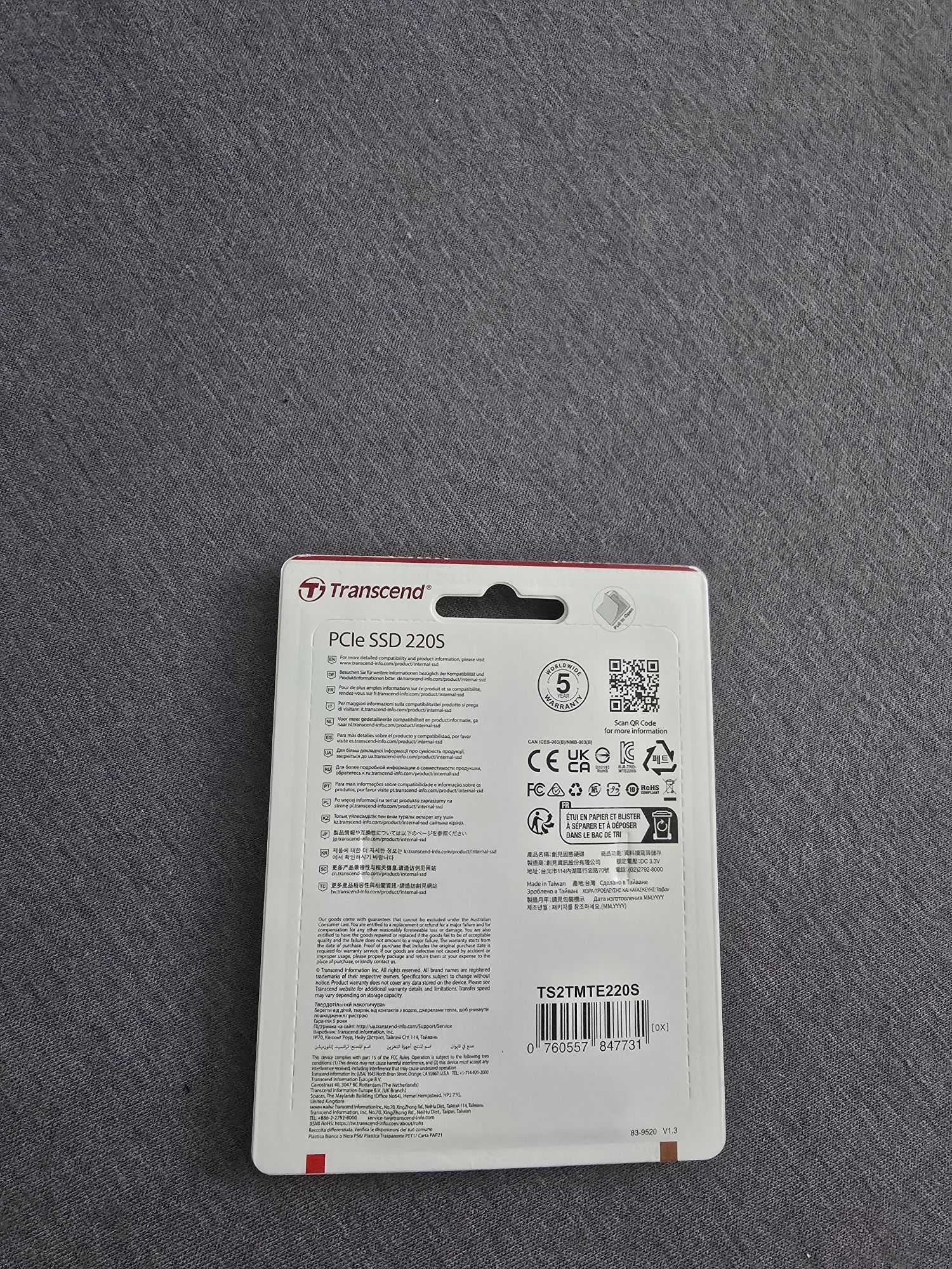 Dysk NVMe SSD M.2 2280 Transcend 2TB
M.2 2280
Dimensions	Double-sided