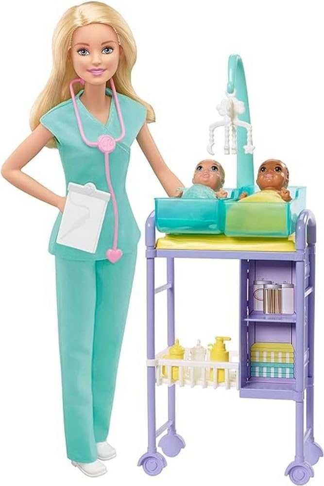 Лялька Барбі педіатр лікар з малюками Barbie Baby Doctor