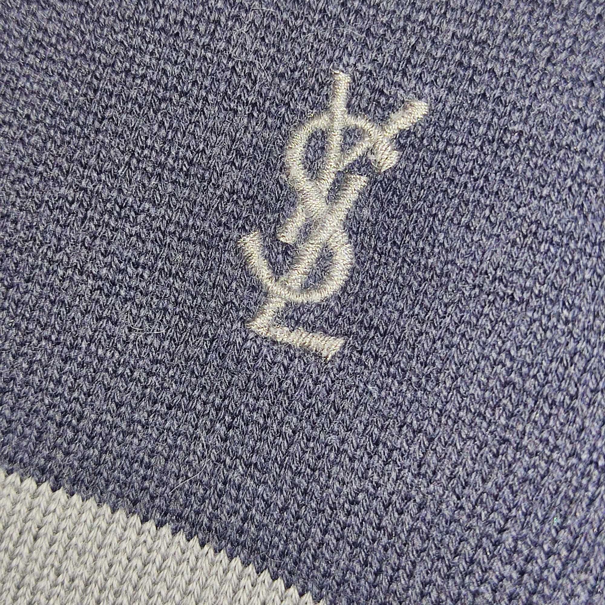 Sweter bawełniany w paski L Yves Saint Laurent
