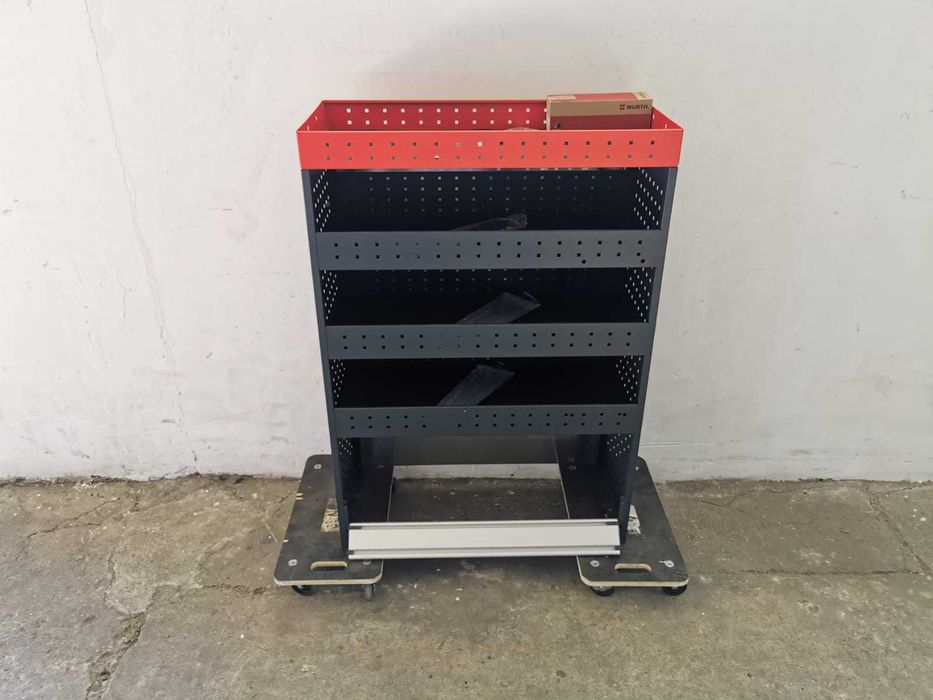 Regał samochodowy serwisowy zabudowa serwisowa warsztatowa PÓŁKI WURTH