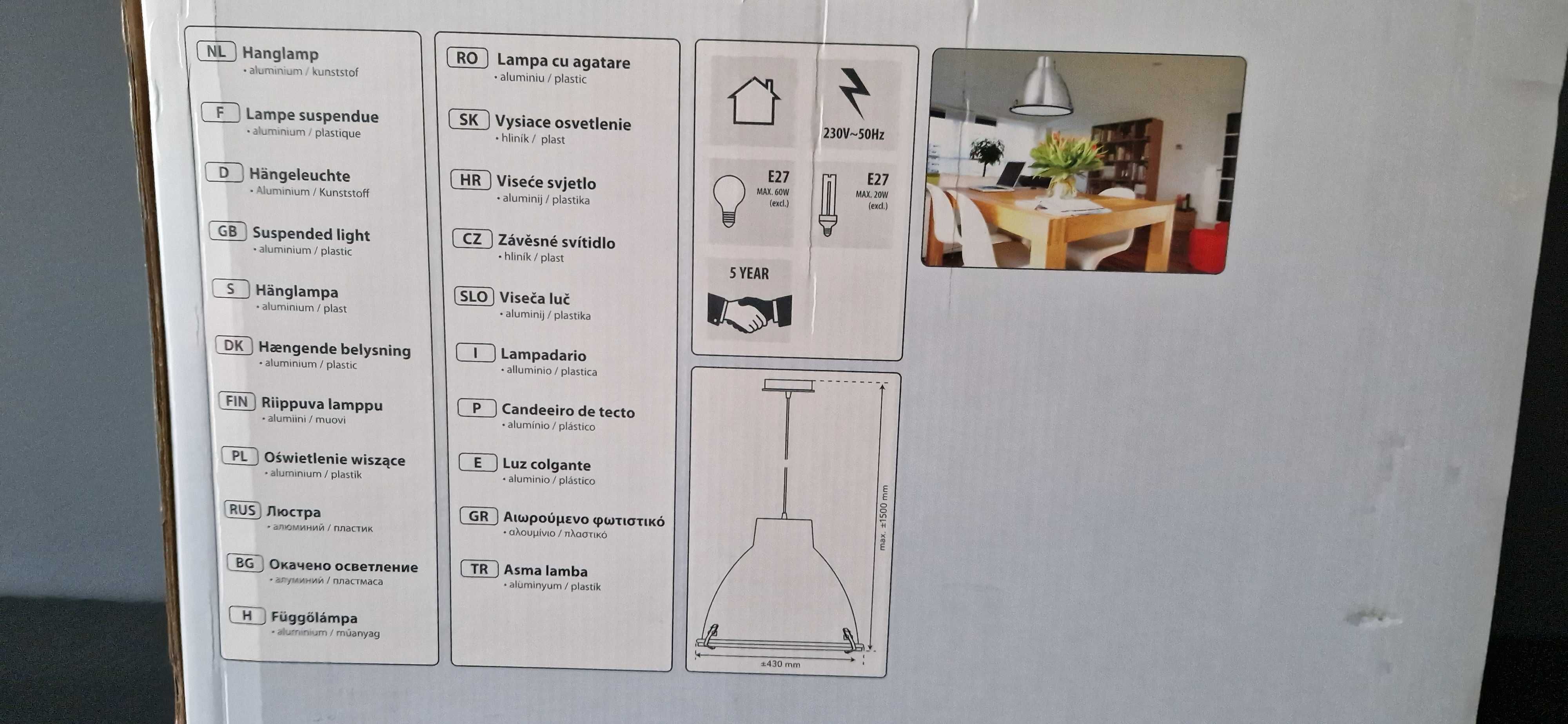 Candeeiro de teto Ranex Edison NOVO